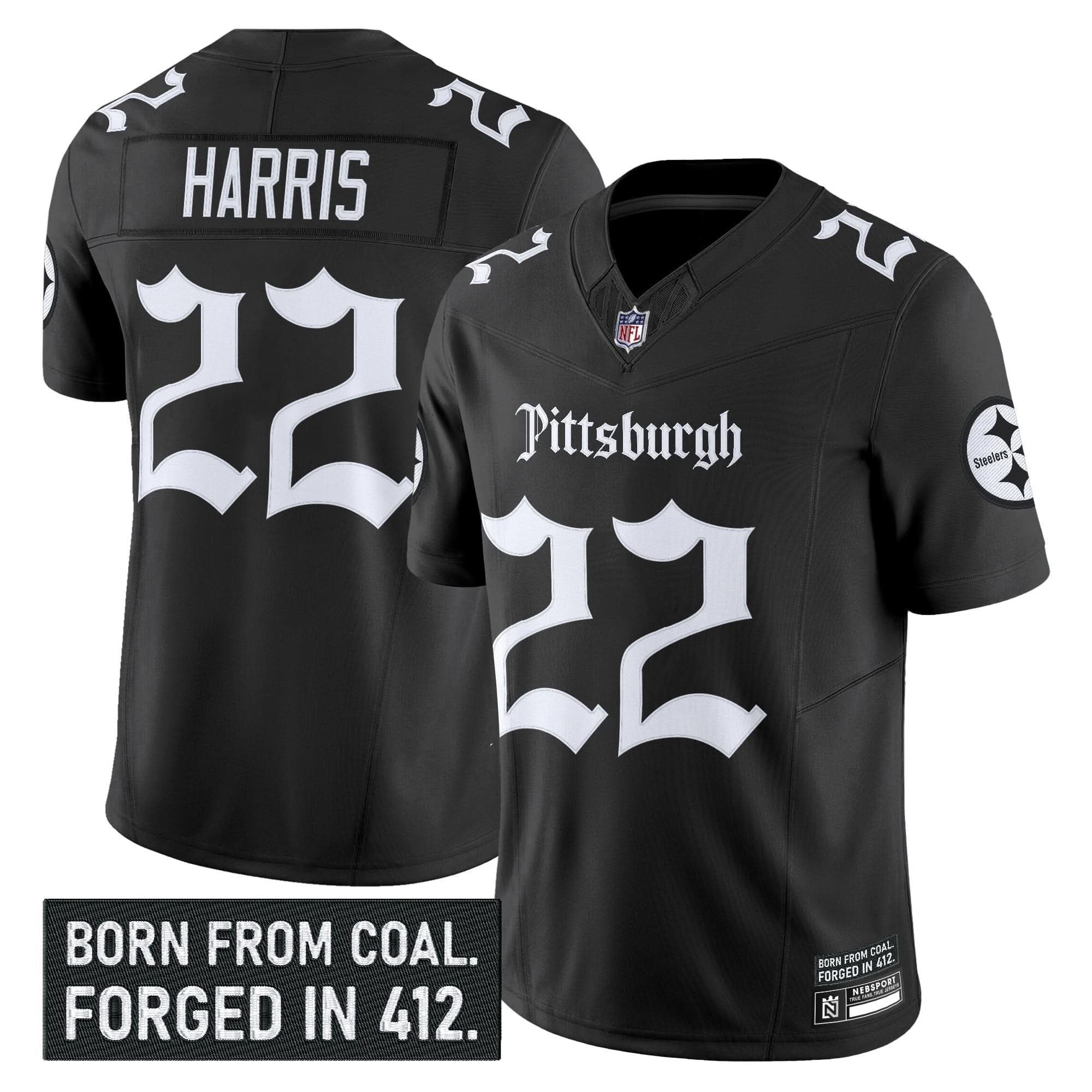 Pittsburgh Steelers 'Gothic Steel City Edition' Vapor Limited Jersey - All Stitched